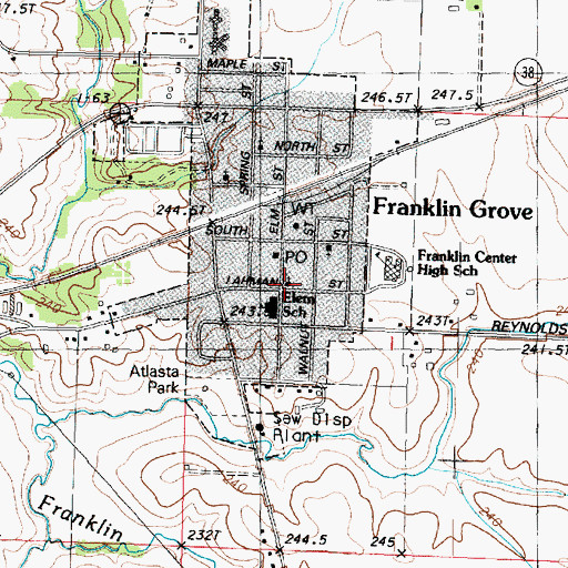 Topographic Map of Saint Pauls Lutheran Church, IL