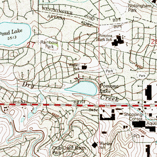 Topographic Map of Pomona Number 2 and 3 Dam, CO