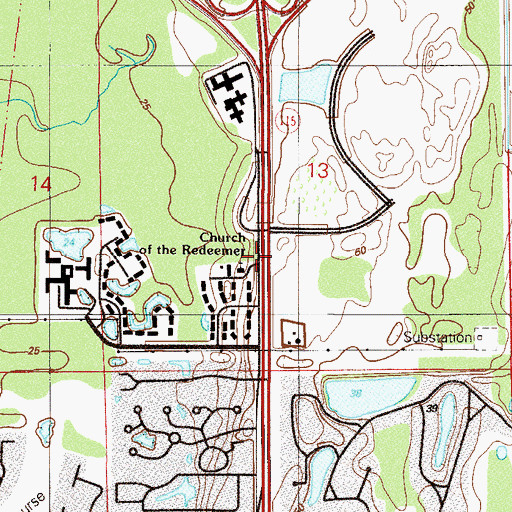 Topographic Map of Church of the Redeemer, FL