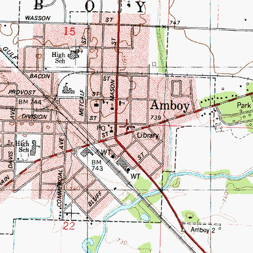 Topographic Map of United First Church, IL