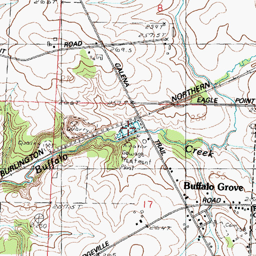 Topographic Map of Polo Waste Water Plant, IL
