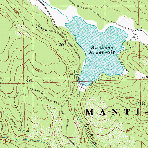Topographic Map of Buckeye Number 1 Dam, CO