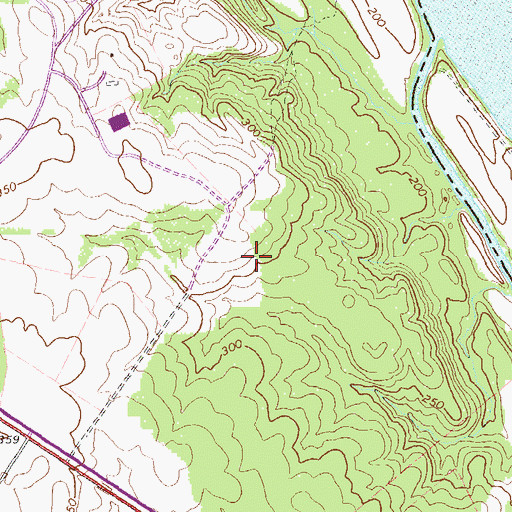 Topographic Map of Lansdowne Golf Club and Resort, VA