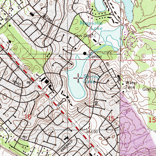 Topographic Map of Spring Lake, FL