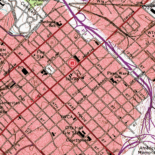 Topographic Map of Belk Theater, NC