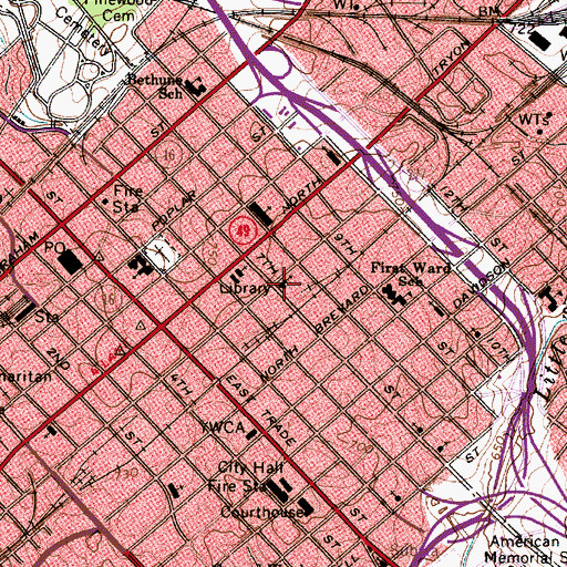 Topographic Map of Levine Museum of the New South, NC