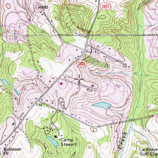 Topographic Map of Eastside Community Church, NC