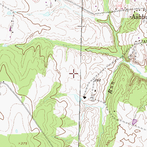 Topographic Map of Ashburn Farm, VA