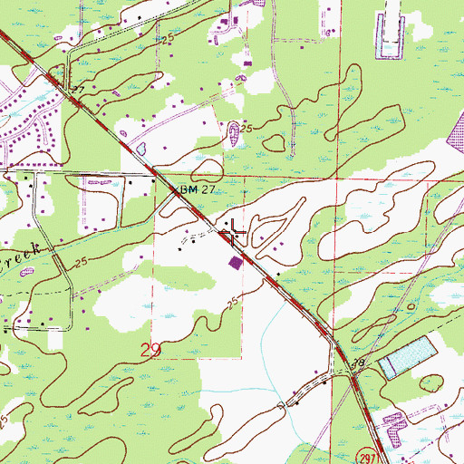 Topographic Map of Blue Angels Elementary School, FL