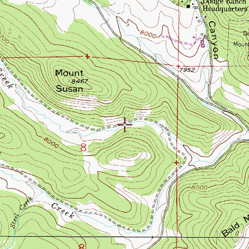 Topographic Map of Barker Meadow Dam, CO