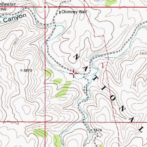 Topographic Map of Deer Water Tank, NM