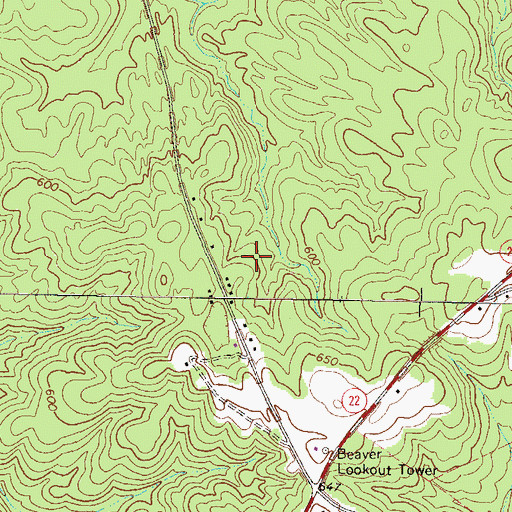 Topographic Map of Apostolic Faith Cemetery, GA