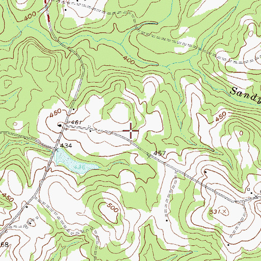 Topographic Map of Barnes Family Cemetery, GA
