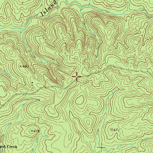 Topographic Map of Binion Family Cemetery, GA
