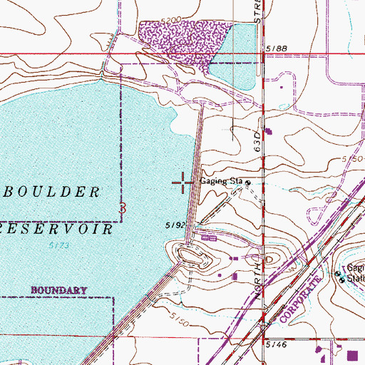 Topographic Map of Boulder Dam, CO