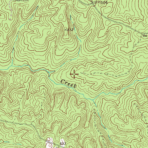 Topographic Map of James Butts Family Cemetery, GA