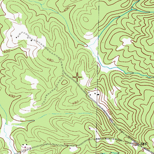 Topographic Map of Clayton-Bonner Family Cemetery, GA