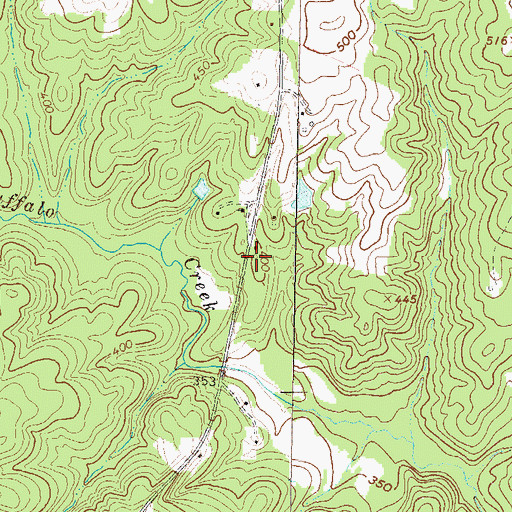 Topographic Map of Glenns Mary Baptist Church Cemetery, GA