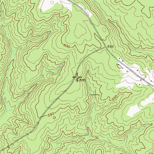 Topographic Map of Hilsman - Lary Family Cemetery, GA