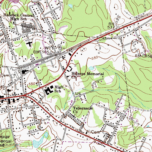 Topographic Map of Holsey Memorial Cemetery Number 2, GA