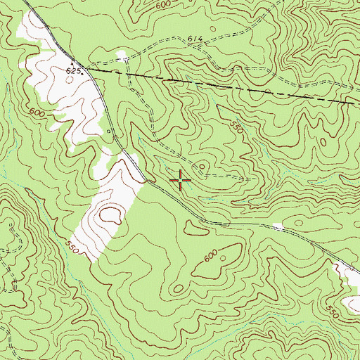 Topographic Map of Johnston Family Cemetery, GA