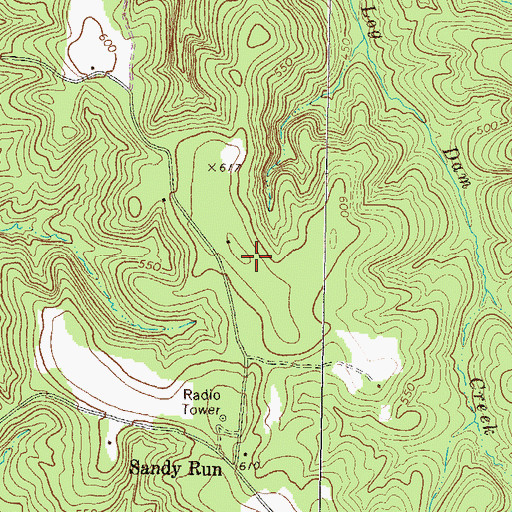 Topographic Map of Bob Jones Family Cemetery, GA