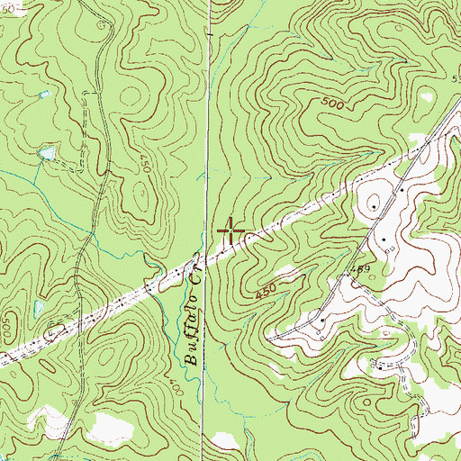 Topographic Map of Lunsford-Wall-Sisson Family Cemetery, GA