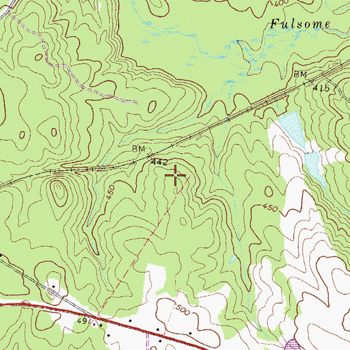 Topographic Map of Medlock Family Cemetery, GA