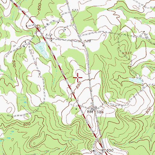 Topographic Map of Nazareth Church Cemetery, GA