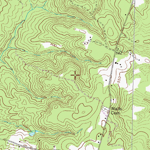 Topographic Map of Quinn - Arnold Family Cemetery, GA