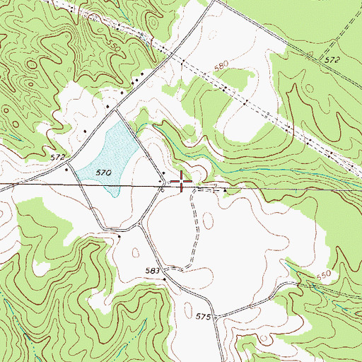 Topographic Map of Ray Cemetery, GA