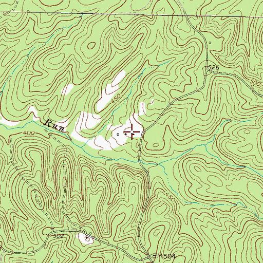 Topographic Map of Lillie Rhodes Cemetery, GA