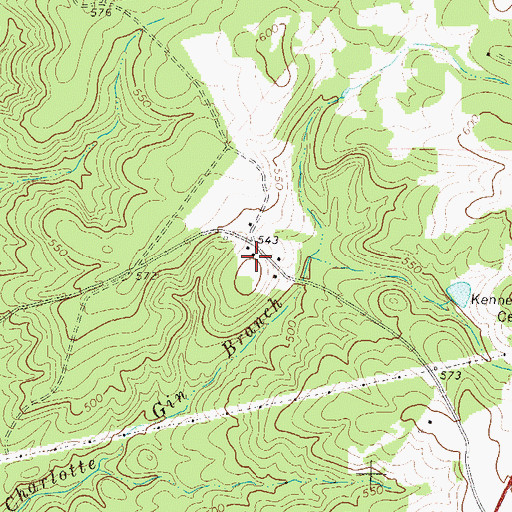Topographic Map of Roberson Family Cemetery, GA