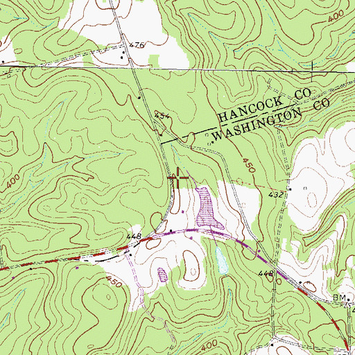 Topographic Map of Swint Family Cemetery, GA