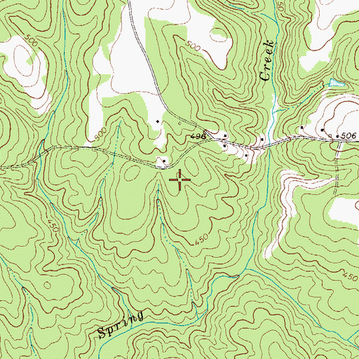 Topographic Map of John Thomas Family Cemetery, GA