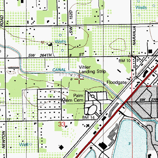 Topographic Map of Vihler Landing Strip (historical), FL
