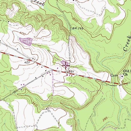 Topographic Map of Trawick Family Cemetery Number 2, GA
