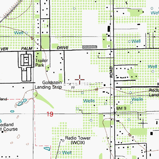 Topographic Map of Gouldstein Landing Strip (historical), FL