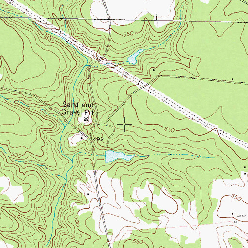 Topographic Map of Underwood - Harrison Family Cemetery, GA