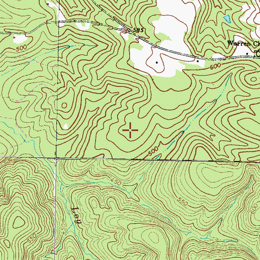 Topographic Map of Amoss Family Cemetery, GA