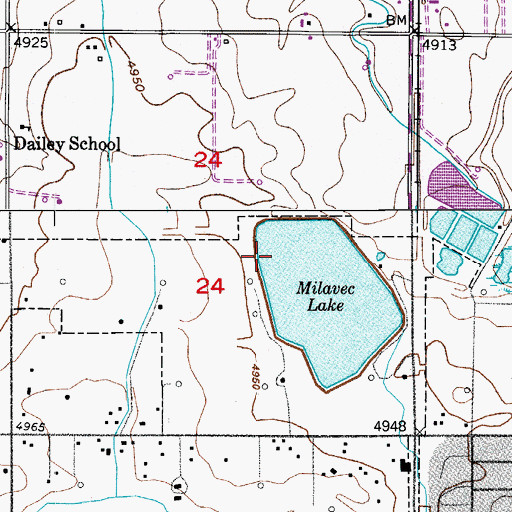 Topographic Map of Frederick Dam, CO
