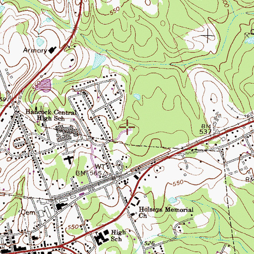 Topographic Map of Holsey Memorial Cemetery Number 1, GA