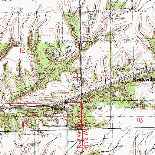 Topographic Map of Salem Cemetery, IL
