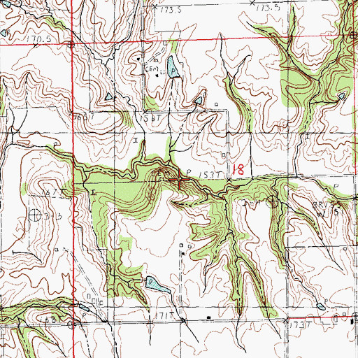 Topographic Map of Young E S Mac Cemetery, IL
