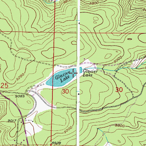 Topographic Map of Glacier Lake Dam, CO