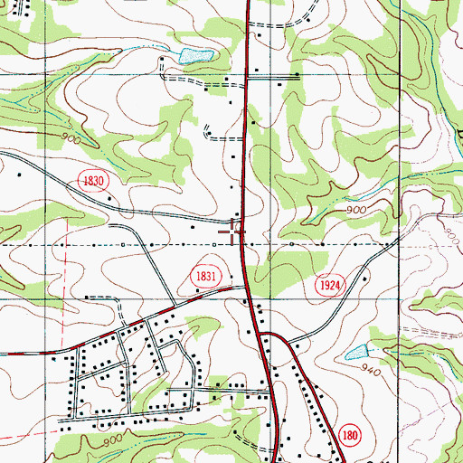 Topographic Map of Poplar Grove Church (historical), NC