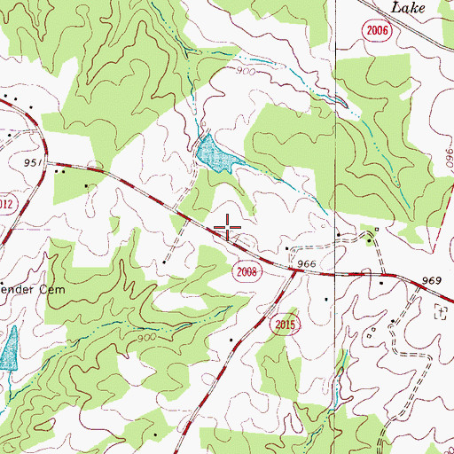 Topographic Map of Saint Luke Church (historical), NC