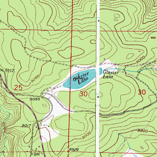 Topographic Map of Glacier Lake, CO