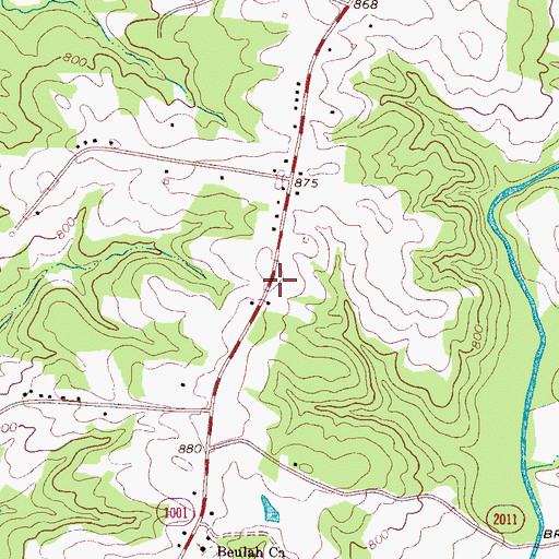 Topographic Map of Rhyne School (historical), NC