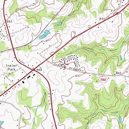 Topographic Map of Rock Cut School (historical), NC